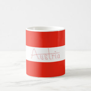 Mug L'Autriche - drapeau et manuscrit