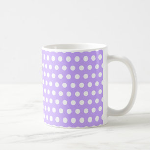 Mug Lavande avec Pois blancs