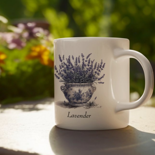 Mug Lavande dans Delft Blue, personnalisable (Créateur téléchargé)