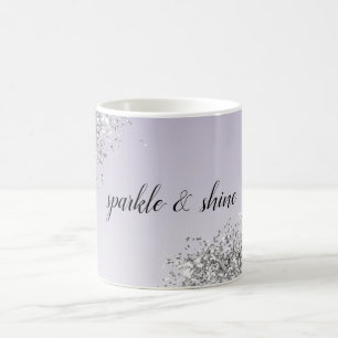 Mug Lavande violet ombre Parties scintillant argent ét