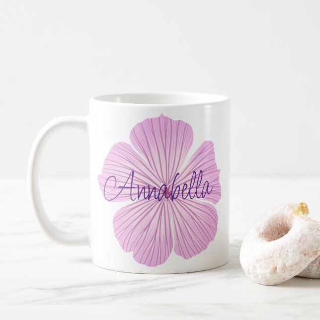 Mug Lavatera rose (Avec donut)