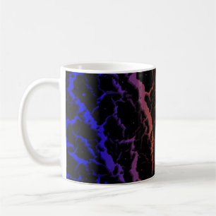 Mug Lave spatiale fissurée - Bleu/Orange
