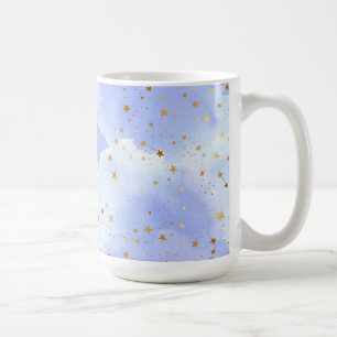 Mug Lavendar Golden Star Motif