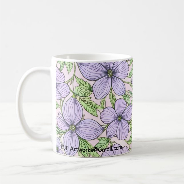 Mug Lavender Bloom Floral (Gauche)