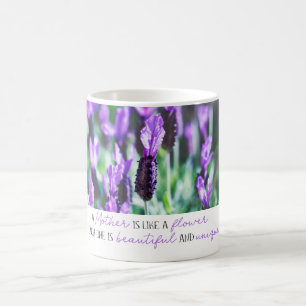 Mug Lavender champ fleuri mères jour fleurs violettes