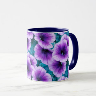 Mug Lavender Petunia Flowers