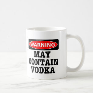 Mug L'avertissement peut contenir la vodka