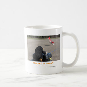 Mug L'avion s'écrasant des papas RC de singe d'animal