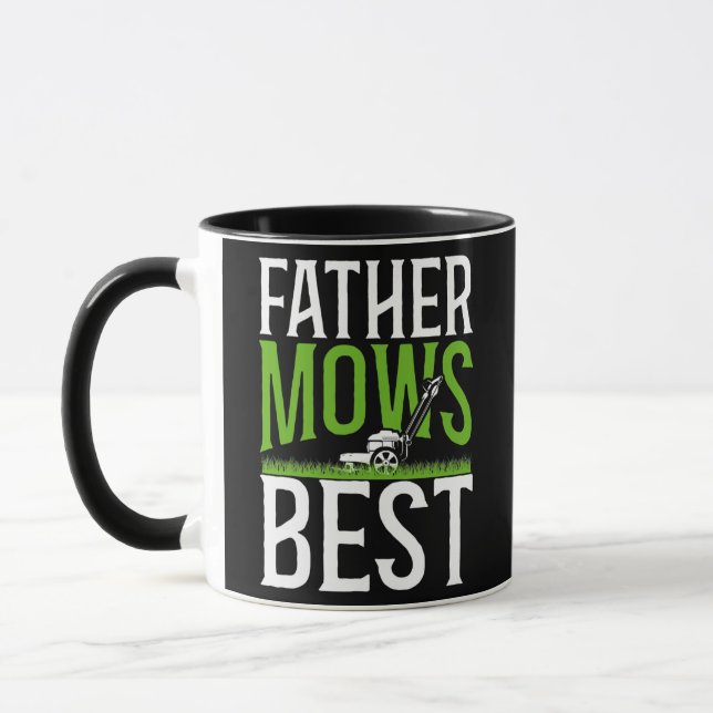 Mug Lawn Mower Mowing Dad Father Landscaper Father (Gauche)