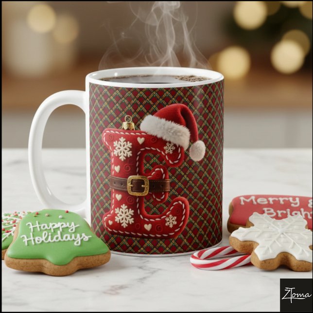 Mug Layered Pastel Gold Trim Letter E (Créateur téléchargé)