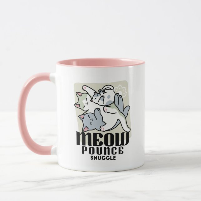 Mug Laze Furr Days - Cute Lazy Cats Design (Gauche)