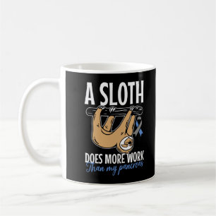 Mug Lazy Sloth Funny Pancreas T1D Diabète