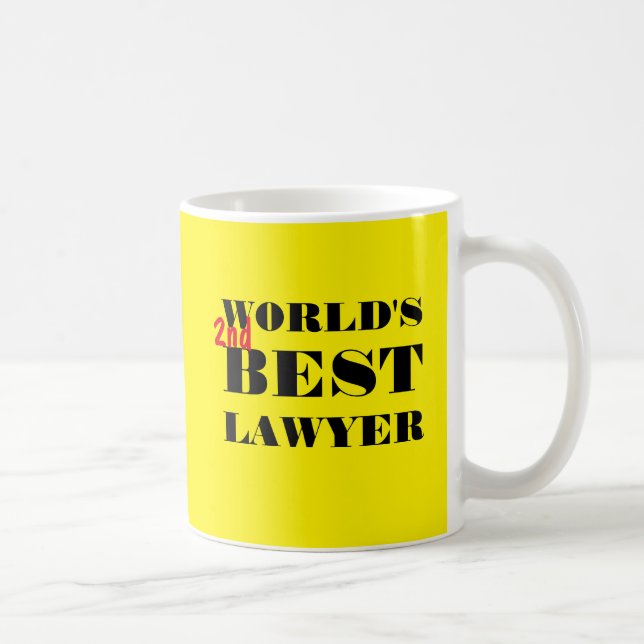 Mug Le 2ème meilleur avocat du monde (Droite)