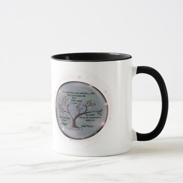 Mug Le 6h24 de nombres - 26 le seigneur Bless You et (Droite)