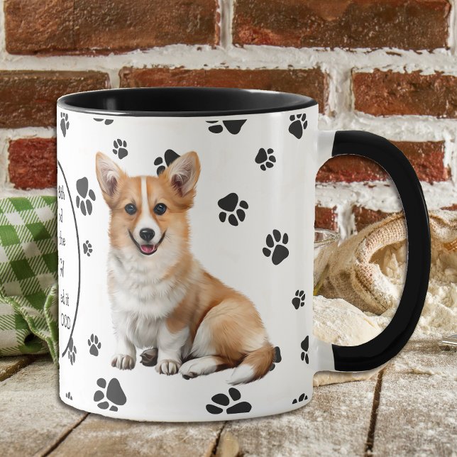 Mug Le 8e jour Dieu a créé le Corgi (Créateur téléchargé)