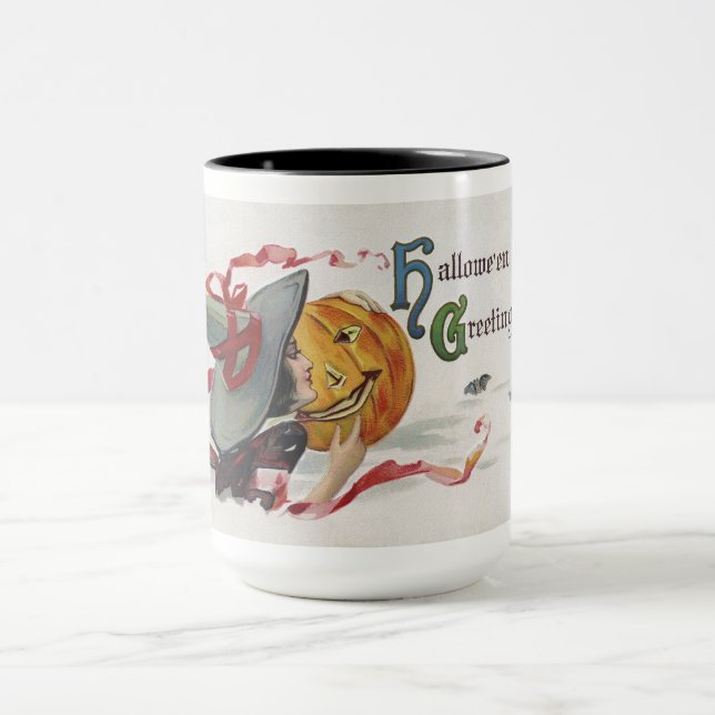 Mug Le baiser de la sorcière : Jack-o'-lantern à Hallo (Centre)