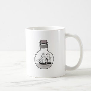 Mug Le bateau dans l'ampoule en verre