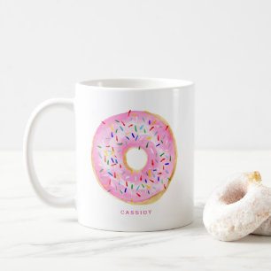 Mug Le beignet mignon de rose d'aquarelle arrose