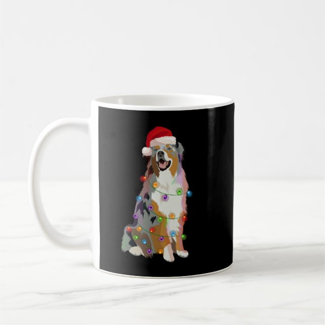 Mug Le Berger Australien Aussi Les Lumières De Noël De (Gauche)