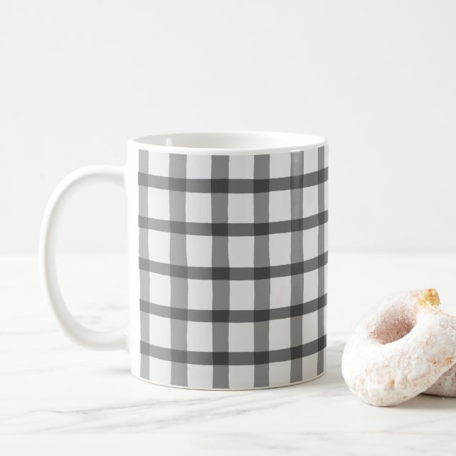 Mug Le blanc et le gris de la ferme rustique (Avec donut)