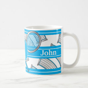 Mug Le bleu personnalisent la conception de tennis