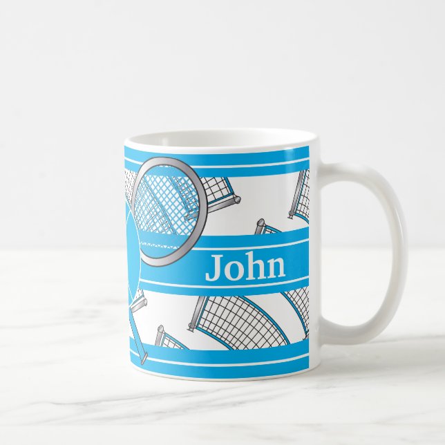Mug Le bleu personnalisent la conception de tennis (Droite)