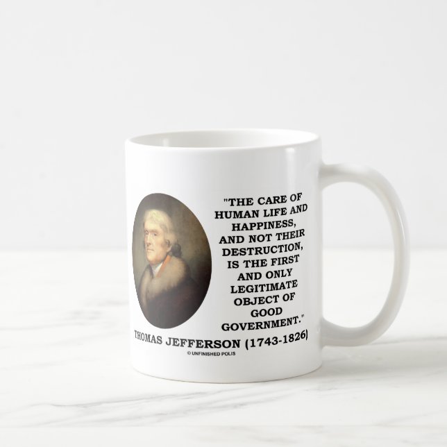 Mug Le Bonheur De La Vie Humaine Objet Du Bon Gouverne (Droite)