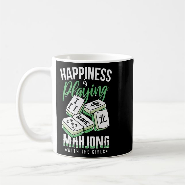 Mug Le Bonheur Drôle Est De Jouer Au Mahjong Avec Les  (Gauche)