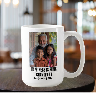 Mug Le bonheur est d'être grand-père pour Nom Photo de