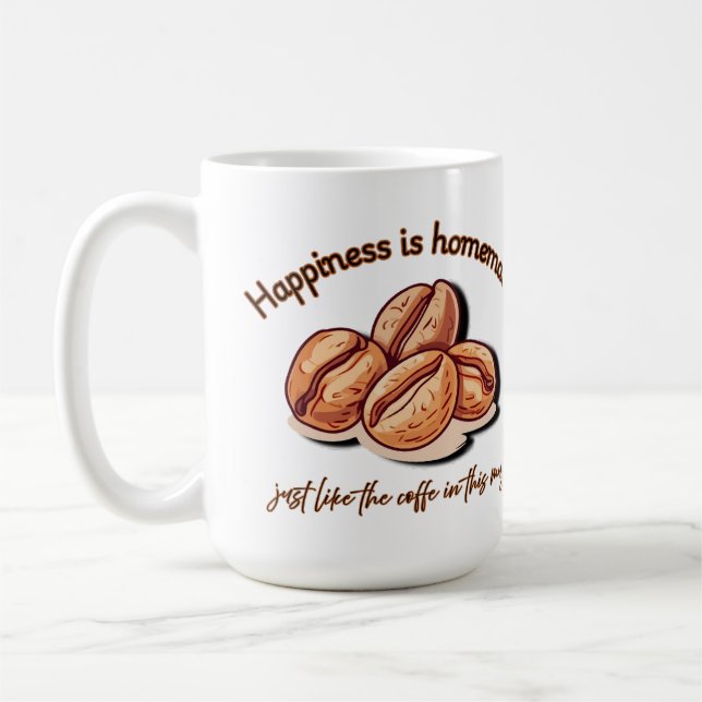 Mug Le bonheur est fait maison comme le café dans cett (Gauche)