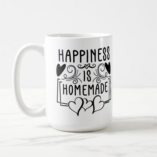 Mug Le Bonheur Est Fait Maison Rustique Cuisine Concep (Gauche)