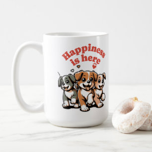 Mug Le Bonheur est là Amoureux des chiens Joli chi