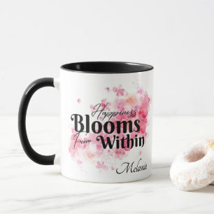 Mug Le bonheur fleurit de l'intérieur