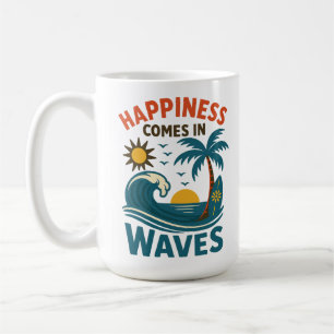 Mug Le bonheur vient en vagues - Café Inspirant