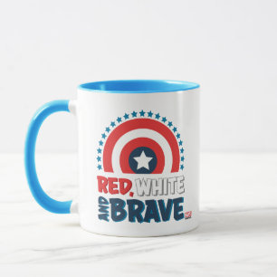 Mug Le bouclier Captain America "Rouge, Blanc et coura