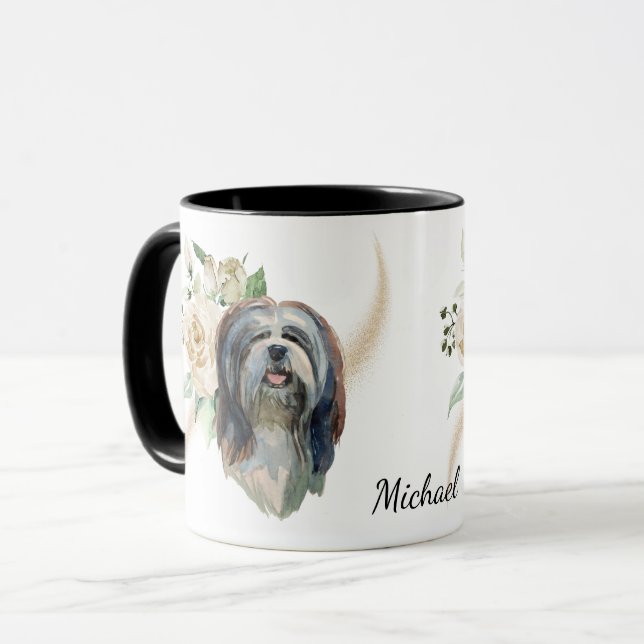 Mug Le Bouquet de la Rose blanche (Devant gauche)