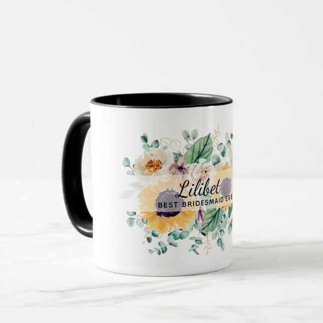 Mug LE BUDGET Bridesmaid Party donne des débordements (Devant gauche)
