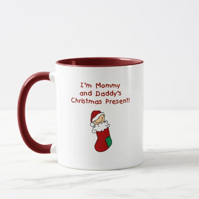 Mug Le cadeau de Noël de maman et papa (Gauche)