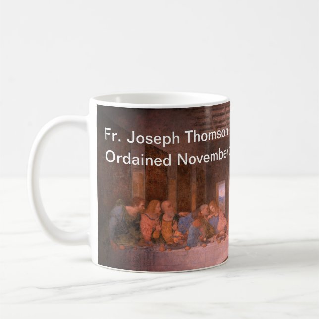 Mug Le cadeau Dernier d'Ordination du souper (Gauche)