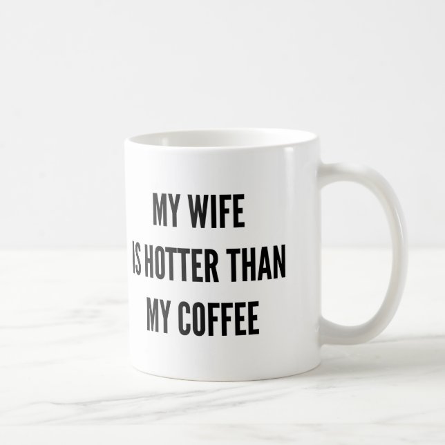 Mug Le café de Noël mon épouse est plus chaud que (Droite)