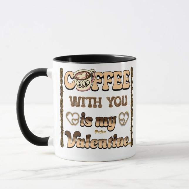 Mug Le café est le cadeau de la Saint Valentin à pour  (Gauche)