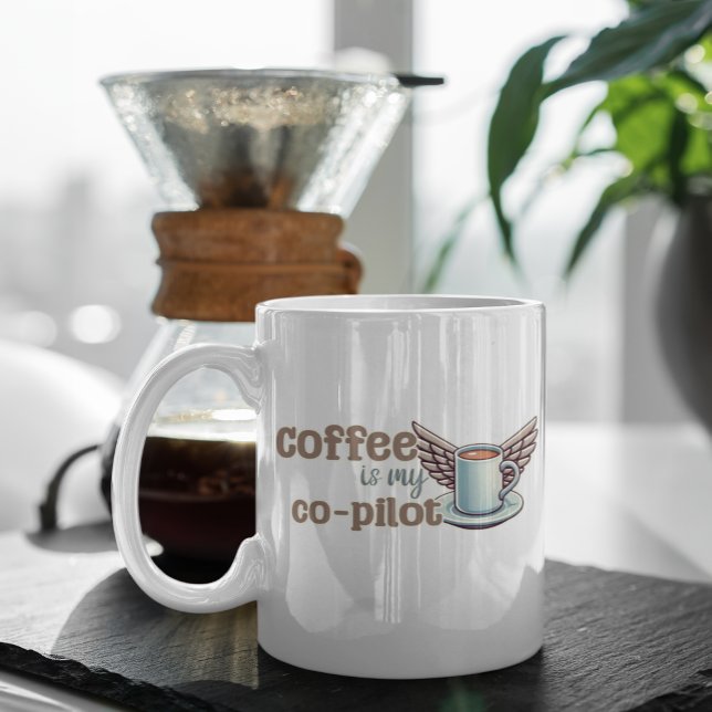 Mug Le café est mon copilote (Créateur téléchargé)