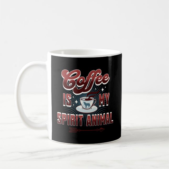 Mug Le Café Est Mon Esprit Le Café Animal (Gauche)