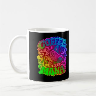 Mug Le Café Est Mon Mana Rétro Psychedelique Magicien