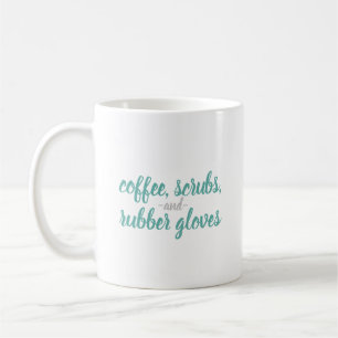 Mug Le café, frotte, et la vie en caoutchouc