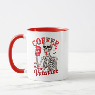 Mug Le Café Gothique Est Mon Squelette Valentin À Boir