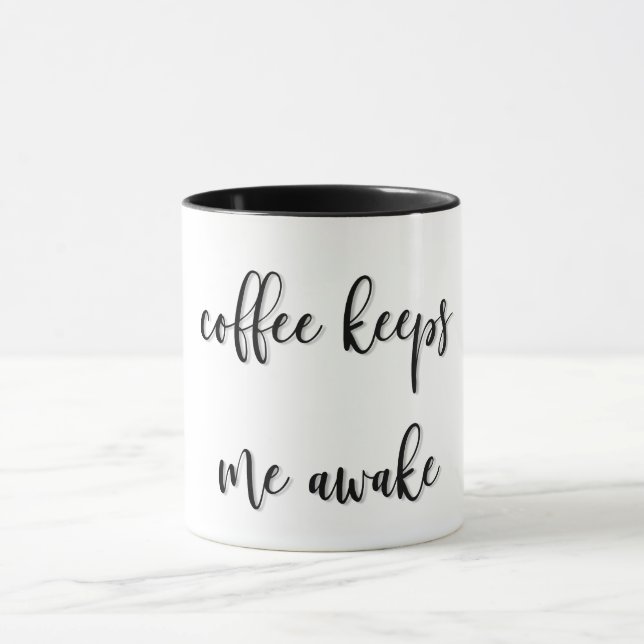 Mug Le Café Me Réveille Drôle (Centre)