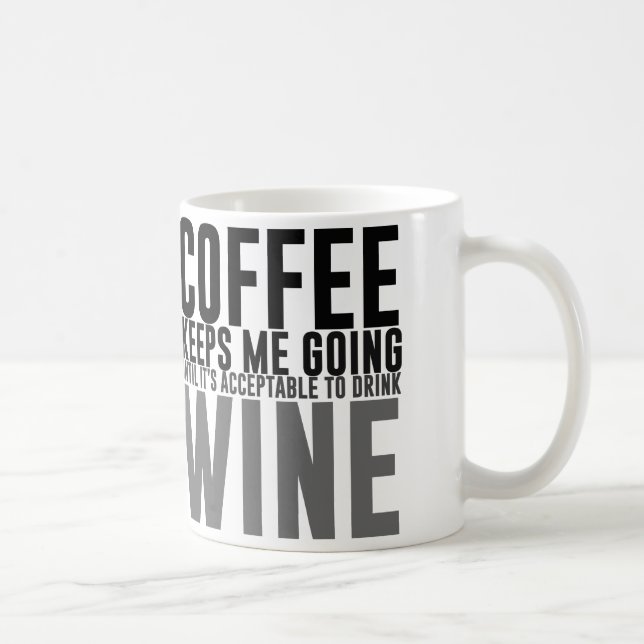 Mug Le Café M'Emmène Jusqu'Au Vin (Droite)