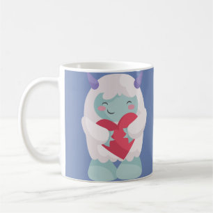 Mug Le café mignon de yeti est une étreinte dans une