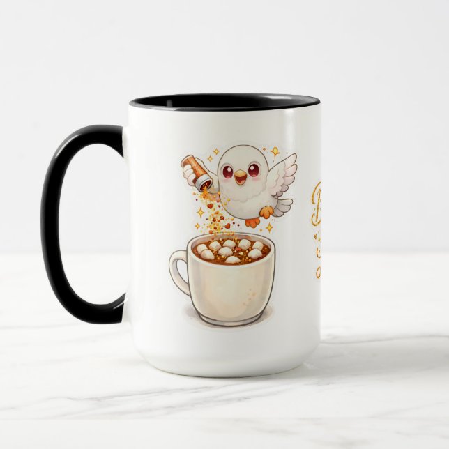 Mug Le café scintillant de Pidgy v1 (Gauche)